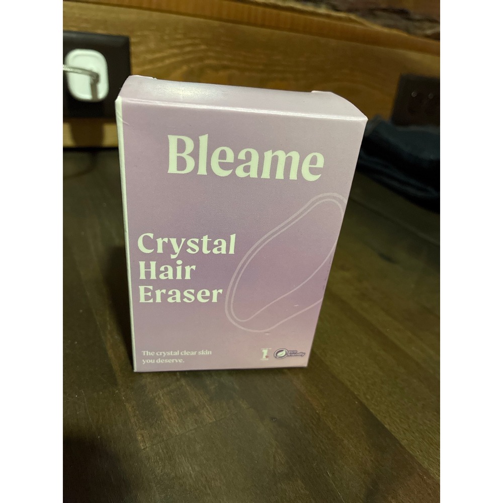 Bleame Crystal Hair Eraser Purple Painless Exfoliating Hair Removal Tool New